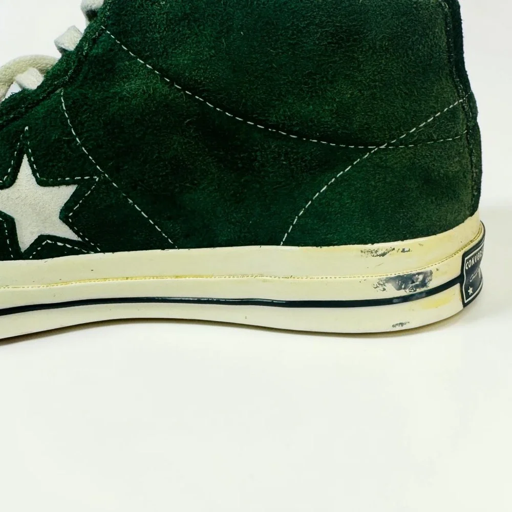 Converse One Star Mid Shadow Fir Green Suede Sneakers Men's 9.5 157700C
